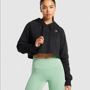 Gym shark Training Cropped Hoodie Black